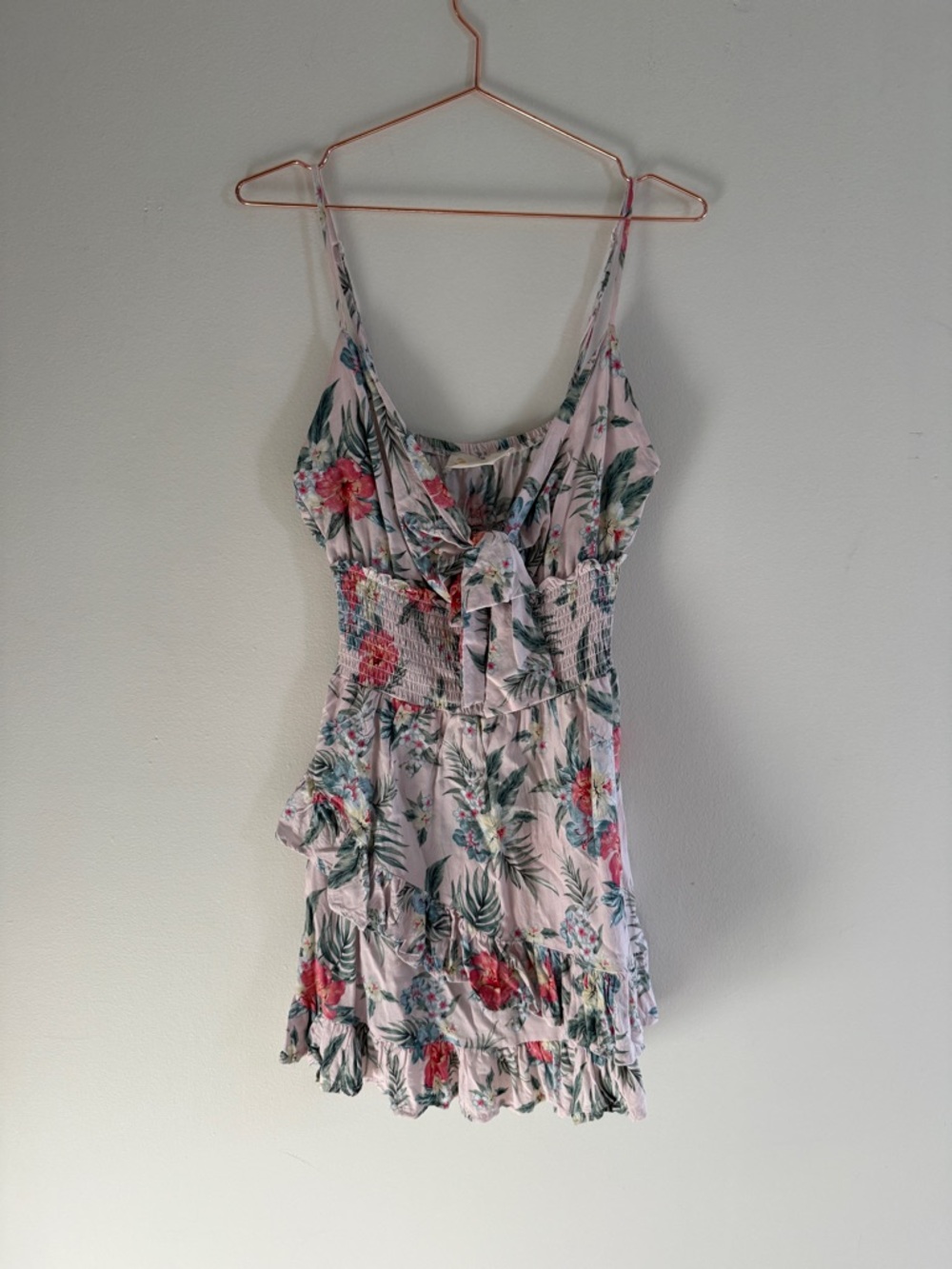 Ocean Drive Floral Pink Tiered Ruffle Sundress